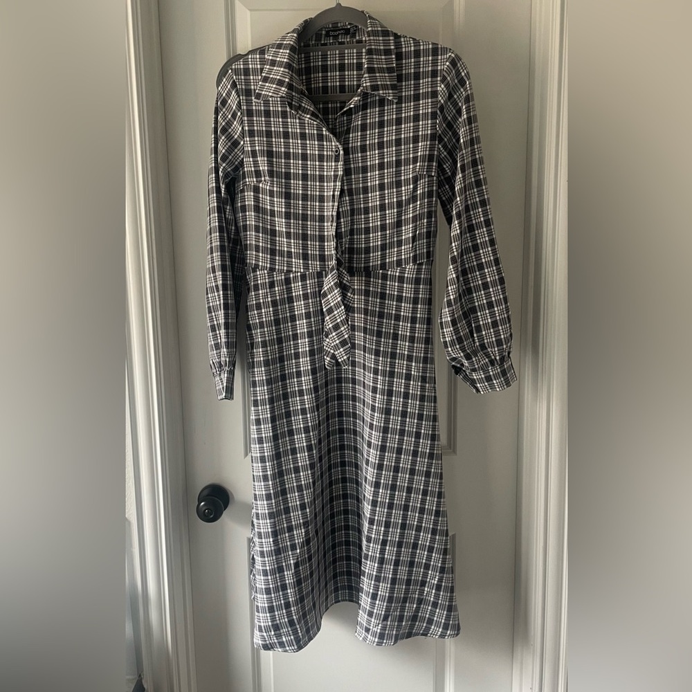 Boohoo A-line dress.